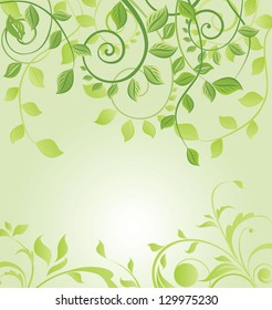 Spring Green Floral Card Stock Vector (Royalty Free) 129975230