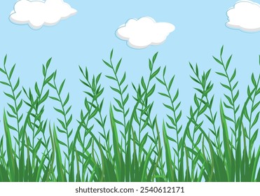 Spring Green Gras Isolated weed plants for lawn