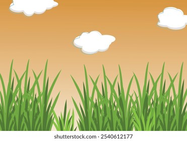 Spring Green Gras Isolated weed plants for lawn