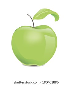It was spring green juicy apple with leaf