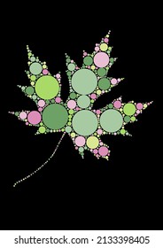 spring green leaf circle point vector