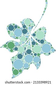 spring green leaf circle point vector