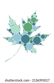 spring green leaf circle point vector