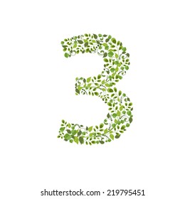 Spring green leaves. eco number 3