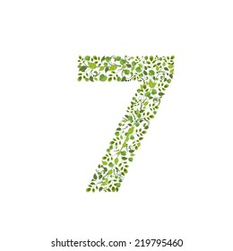Spring green leaves. eco number 7