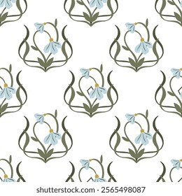 Spring Green and Sky Blue Pattern