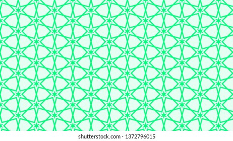 Spring Green Star Background Pattern Illustrator