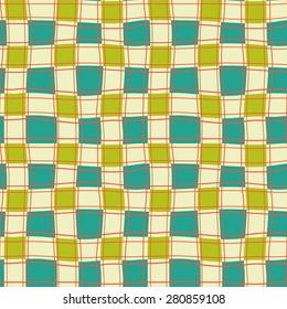 Spring green and turquoise square seamless pattern. Vector background for cards, invitations or web design