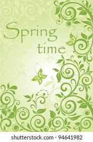 Spring green vertical banner