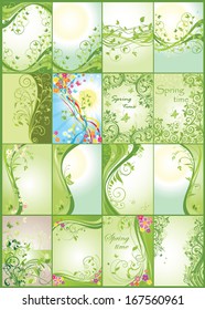 Spring green vertical banners
