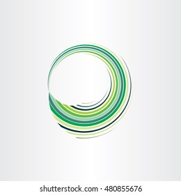 spring green wave circle abstract background 