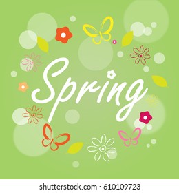 Spring Greeting Banner - Vector Illustration EPS10
