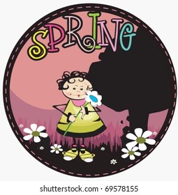 SPRING greeting card.