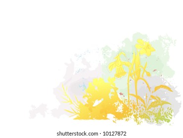 Spring  grunge flowers.