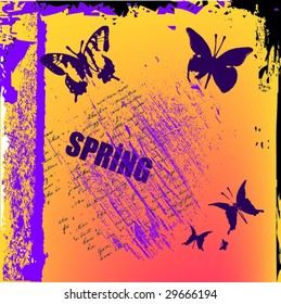 spring grunge vector background