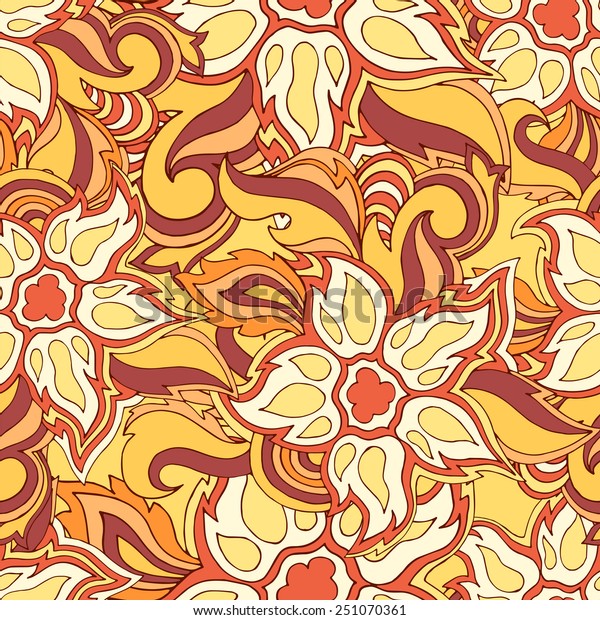 Spring Hand Drawing Color Seamless Pattern Stock Vector Royalty Free 251070361