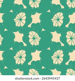 Spring hand drawn chalk texture seamless pattern for fabric, textiles, clothing, wrapping paper, cover, banner, interior decor, abstract backgrounds.