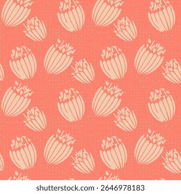 Spring hand drawn chalk texture seamless pattern for fabric, textiles, clothing, wrapping paper, cover, banner, interior decor, abstract backgrounds.