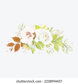 spring hand drawn floral and leaves background card set