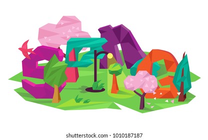 Spring hand drawn stylised volume lettering. Nature decorative composition,   isolated on white. Vector  illustration. 