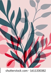 Spring hand drawn texture background. Spring season with leaf flower for greeting card, invitation template. Retro, vintage lettering banner poster template background