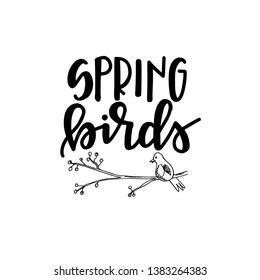 Spring Hand drawn typography poster. Conceptual handwritten phrase Home and Family T shirt hand lettered calligraphic design. Inspirational vector