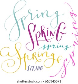 Spring hand written word