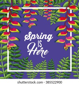 spring is here design, vector illustration eps10 graphic 