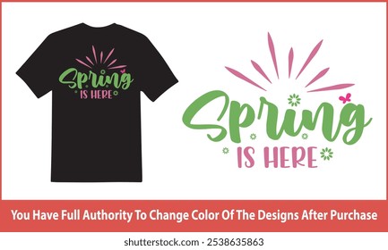 La primavera está aquí diseño de la camiseta, archivos de corte, Hola diseños de Vector - Sweet Quote idea | Diciendo de invierno - Clipart de temporada, diseño de primavera de bienvenida