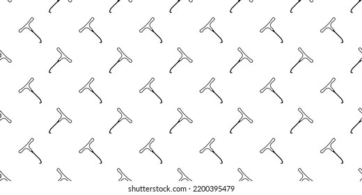 Spring Hook Puller Icon Seamless Pattern, T Handle Pipe Pulling Hook Tool, Exhausts Mount, Exhaust Pipe Puller Hook Vector Art Illustration