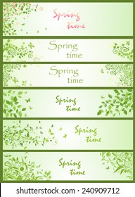 Spring horizontal banners