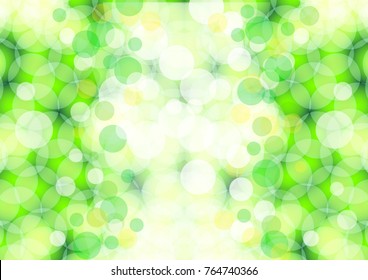 Spring horizontal light green background. Abstract backdrop with blurred effect. Vector illustration.