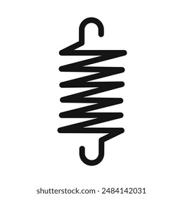 spring icon black and white vector sign