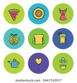 The Spring Icon Collection with Harmonious Colors