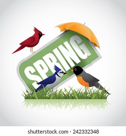Spring icon EPS 10 vector stock illustration