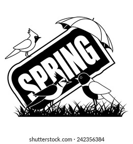 Spring icon EPS 10 vector stock illustration