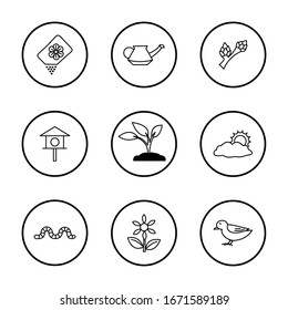  Spring icon flat design for website and mobile app icons