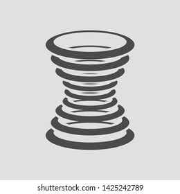 Spring icon in flat style.Vector illustration.
