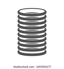 Spring icon in flat style.Vector illustration.