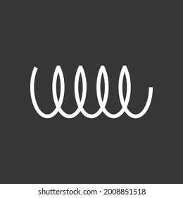 spring icon on grey background