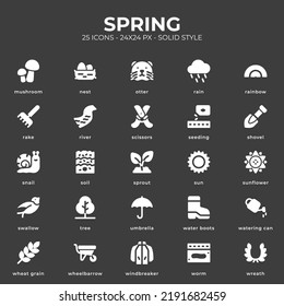 Spring Icon Pack With Black Style