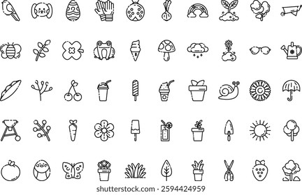 Spring icon pack High-Quality Vector Icons Collection with Editable Stroke. Ideal for Professional and Creative Projects.