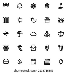 Spring icon pack vector design