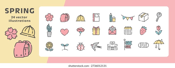 Spring icon set 