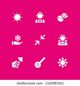 spring icon set. sun, skimmer and mexican vector icon for graphic design and web