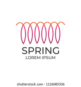 Spring icon. Spiral line vector icon. Spring and spiral line Logo