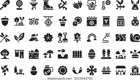 Spring icons High-Quality Vector Icons Collection with Editable Stroke. Ideal for Professional and Creative Projects.