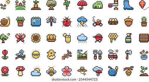 Spring icons High-Quality Vector Icons Collection with Editable Stroke. Ideal for Professional and Creative Projects.