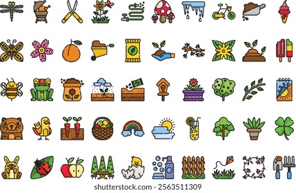 Spring icons High-Quality Vector Icons Collection with Editable Stroke. Ideal for Professional and Creative Projects.