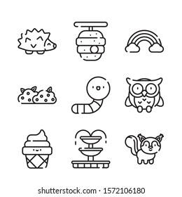 Spring icons pack. Isolated spring symbols collection. Graphic icons element